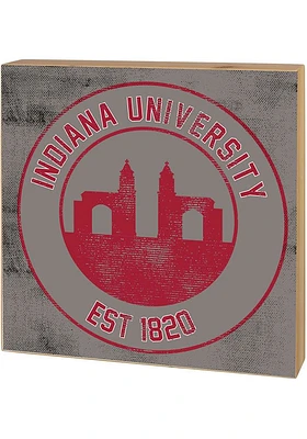 KH Sports Fan Indiana Hoosiers Skyline Block Sign