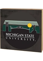 KH Sports Fan Michigan State Spartans Skyline Block Sign - Green