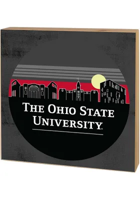 KH Sports Fan Ohio State Buckeyes Skyline Block Sign