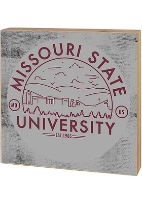KH Sports Fan Missouri State Bears Skyline Block Sign - Grey