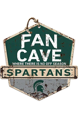 KH Sports Fan Michigan State Spartans Fancave Sign - Green