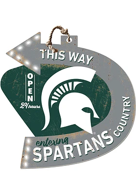 KH Sports Fan Michigan State Spartans Arrow Sign - Green