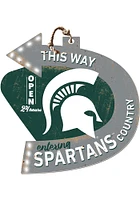 KH Sports Fan Michigan State Spartans Arrow Sign - Green