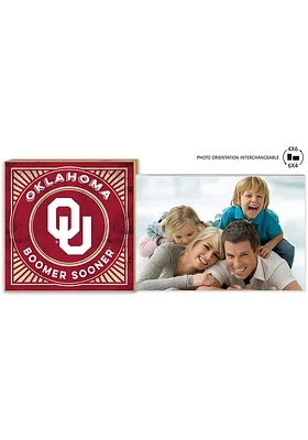 Oklahoma Sooners Floating Sign Picture Frame - Crimson