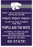 KH Sports Fan K-State Wildcats Fight Song Sign - Purple