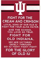 KH Sports Fan Indiana Hoosiers Fight Song Sign