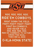 KH Sports Fan Oklahoma State Cowboys Fight Song Sign - Orange