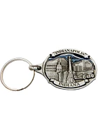 Indianapolis Pewter Collage Keychain - Grey
