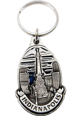 Indianapolis Monument Keychain - Grey
