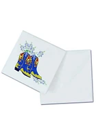 Texas Blue Bonnets and Boots Card - White