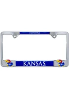 Kansas Jayhawks 3D Logo License Plate Frame - Grey