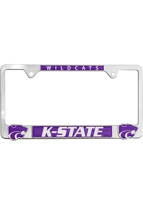 K-State Wildcats 3D Logo License Plate Frame - Grey