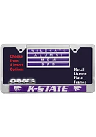 K-State Wildcats 4 Pack Insert License Plate Frame - Grey