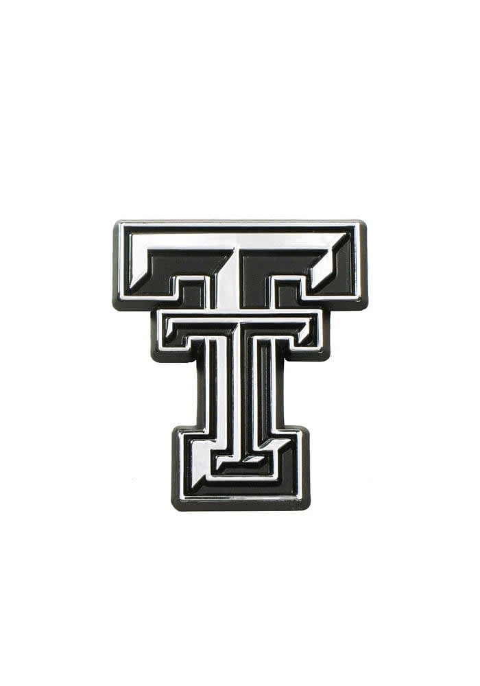 Texas Tech Red Raiders Chrome Graphic Car Emblem - Silver
