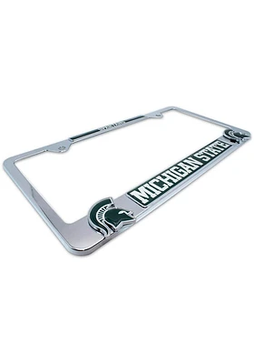 Michigan State Spartans 3D Logo License Plate Frame - Grey