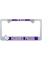 TCU Horned Frogs State Pride License Plate Frame - Grey