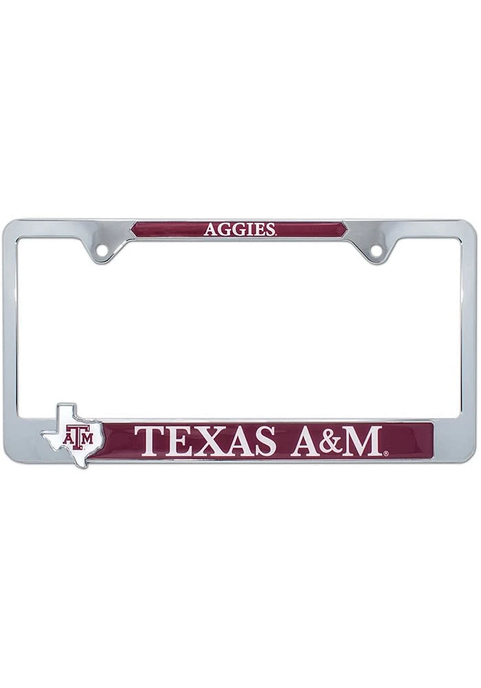 Texas A&M Aggies State Pride License Plate Frame - Grey