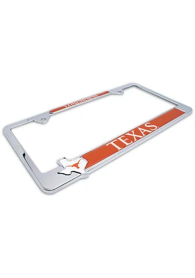 Texas Longhorns State Pride License Plate Frame - Grey