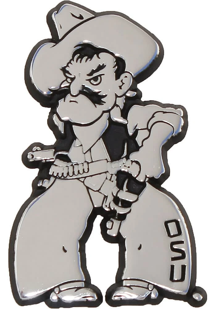 Oklahoma State Cowboys Metal Car Emblem - Silver