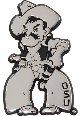 Oklahoma State Cowboys Metal Car Emblem - Silver