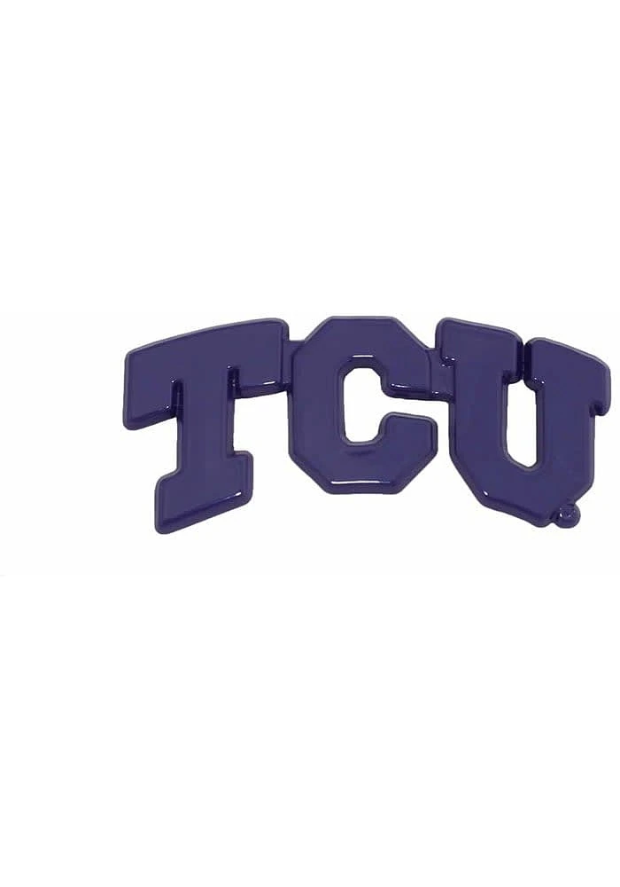 TCU Horned Frogs Metal Car Emblem - Purple