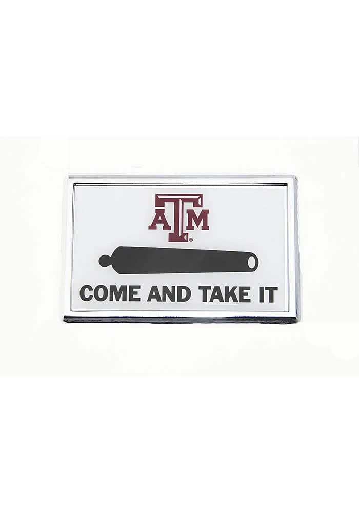 Texas A&M Aggies Metal Car Emblem - White