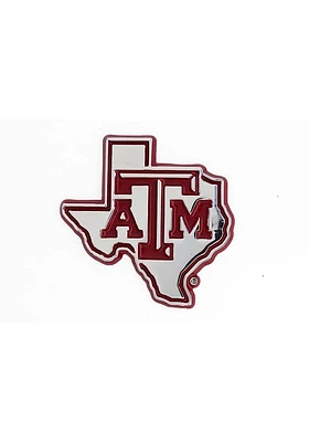Texas A&M Aggies Metal Car Emblem - Silver