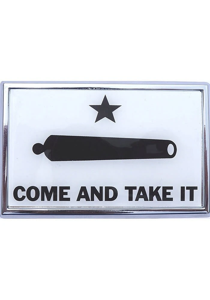 Texas Metal Car Emblem - Silver