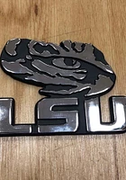 LSU Tigers Chrome Logo Car Emblem - Silver
