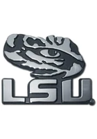 LSU Tigers Chrome Logo Car Emblem - Silver