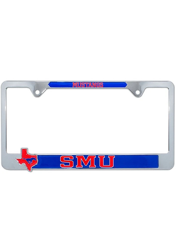 SMU Mustangs State Pride License Plate Frame - Blue