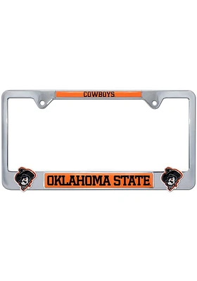Oklahoma State Cowboys 3D Metal License Plate Frame - Orange