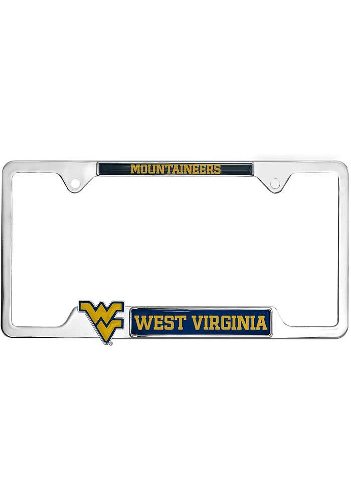 West Virginia Mountaineers 3D Metal License Plate Frame - Blue