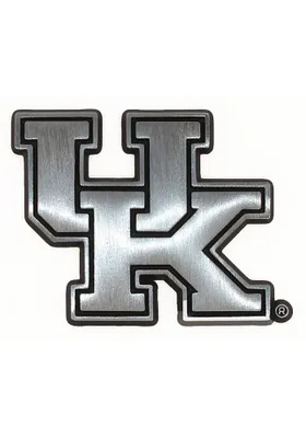 Kentucky Wildcats Matte Chrome Car Emblem - Silver