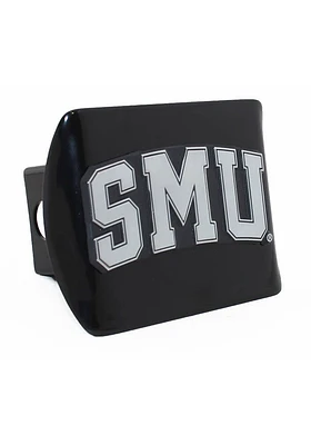 SMU Mustangs Black Metal Car Accessory Hitch Cover