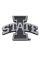 Iowa State Cyclones Matte Chrome Car Emblem - Grey