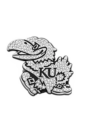 Kansas Jayhawks Crystal Car Emblem - Silver