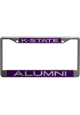 K-State Wildcats Alumni Chrome License Plate Frame - Purple