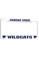 K-State Wildcats White Plastic License Plate Frame - White