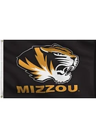 Missouri Tigers 3x5 Design Silk Screen Grommet Flag - Black