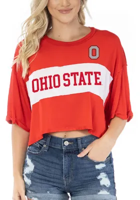 Flying Colors Ohio State Buckeyes Womens Red Morgan Short Sleeve T-Shirt