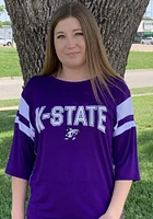 Flying Colors K-State Wildcats Womens Purple Abigail LS Tee