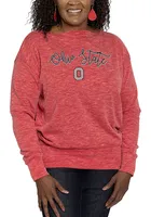 Flying Colors Ohio State Buckeyes Womens Brown Lainey Crew Sweatshirt