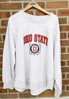 Flying Colors Ohio State Buckeyes Womens Ash Yvette Crew Sweatshirt