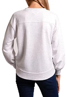 Flying Colors Kansas Jayhawks Womens Ash Yvette Crew Sweatshirt