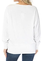 Flying Colors Indiana Hoosiers Womens White Lainey Crew Sweatshirt