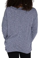 Flying Colors Kansas Jayhawks Womens Navy Blue Bailey Crew Sweatshirt