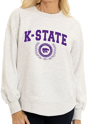 Flying Colors K-State Wildcats Womens Ash Yvette Crew Sweatshirt