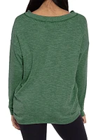 Flying Colors Michigan State Spartans Womens Green Bailey Crew Sweatshirt