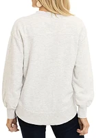 Flying Colors Michigan Wolverines Womens Ash Yvette Crew Sweatshirt